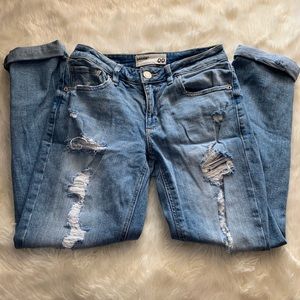 Garage Distressed Light Wash Boyfriend Jeans